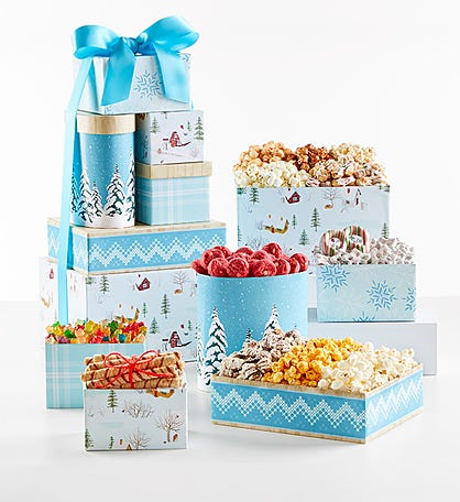 Let it Snow 6 Box Gift Tower